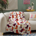 Super Soft Flannel 50" x 60" Cowboy Western Faux Fur Throw for Teens and Young Adults - Super Soft Reversible Sherpa Flannel Blanket - Default Title
