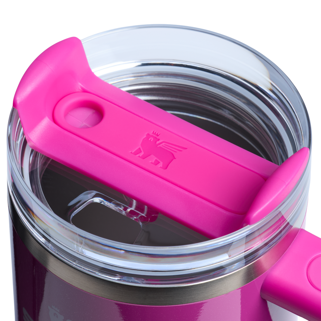 Car-Cup Friendly The Quencher H2.O Flowstate Tumbler with Handle | Stanley Create D309N - FlowState 3-Position Lid Insulated Travel Mug Detail