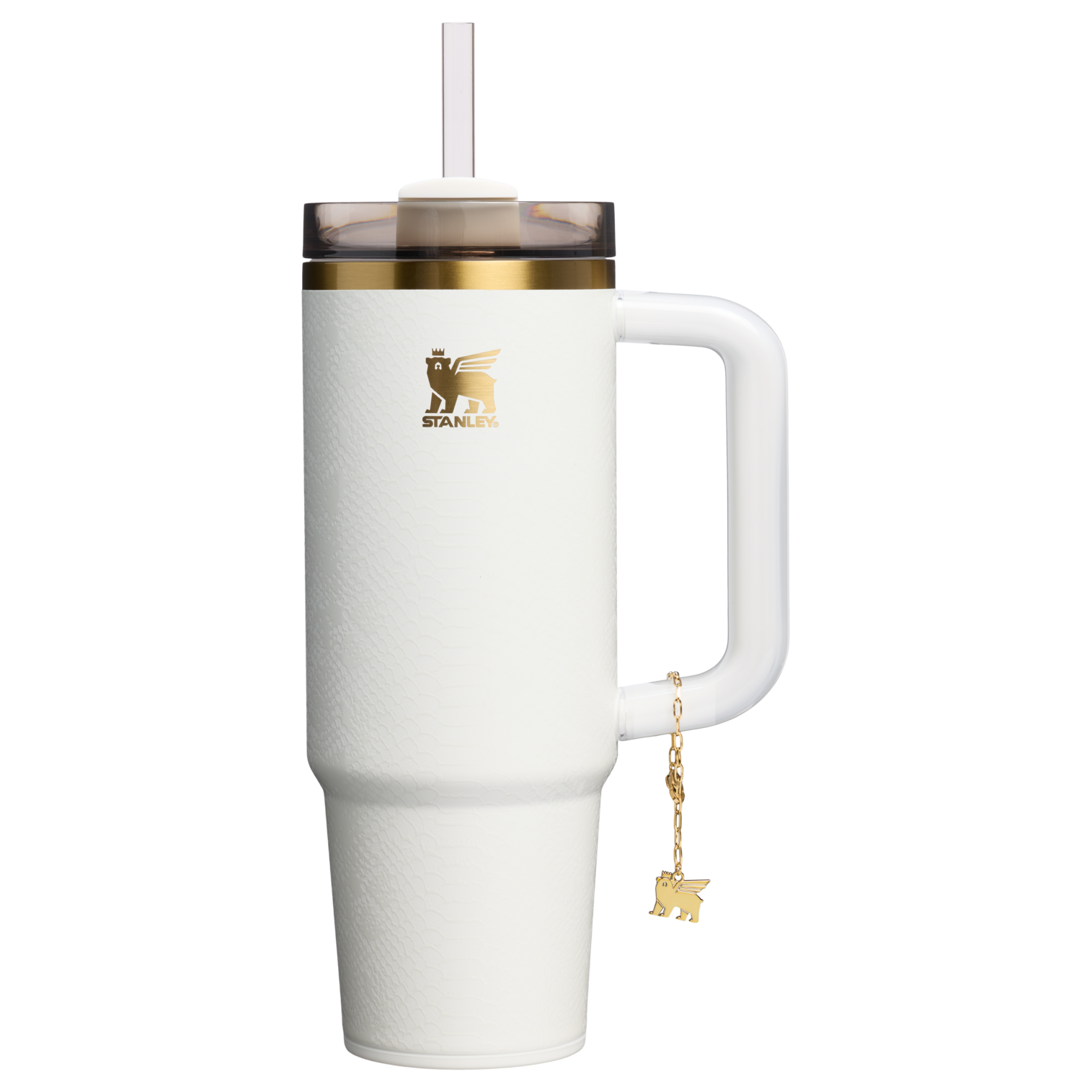 Large Capacity The Quencher Luxe H2.0 Flowstate Tumbler D171F - FlowState 3-Position Lid Insulated Travel Mug - Pale Stone Snakeskin