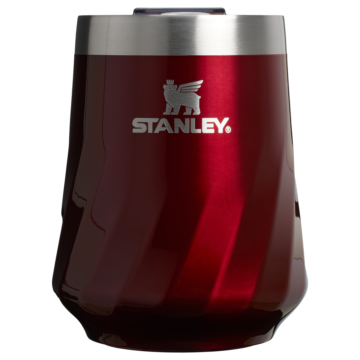 Premium Matte The Textured Reserve Wine Tumbler D141Z - Reserve Collection Stainless Steel Whiskey Cup - Garnet Shine