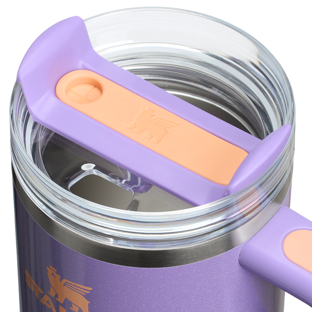 Car-Cup Friendly The Quencher H2.O Flowstate Tumbler with Handle | Stanley Create D309N - FlowState 3-Position Lid Insulated Travel Mug Detail