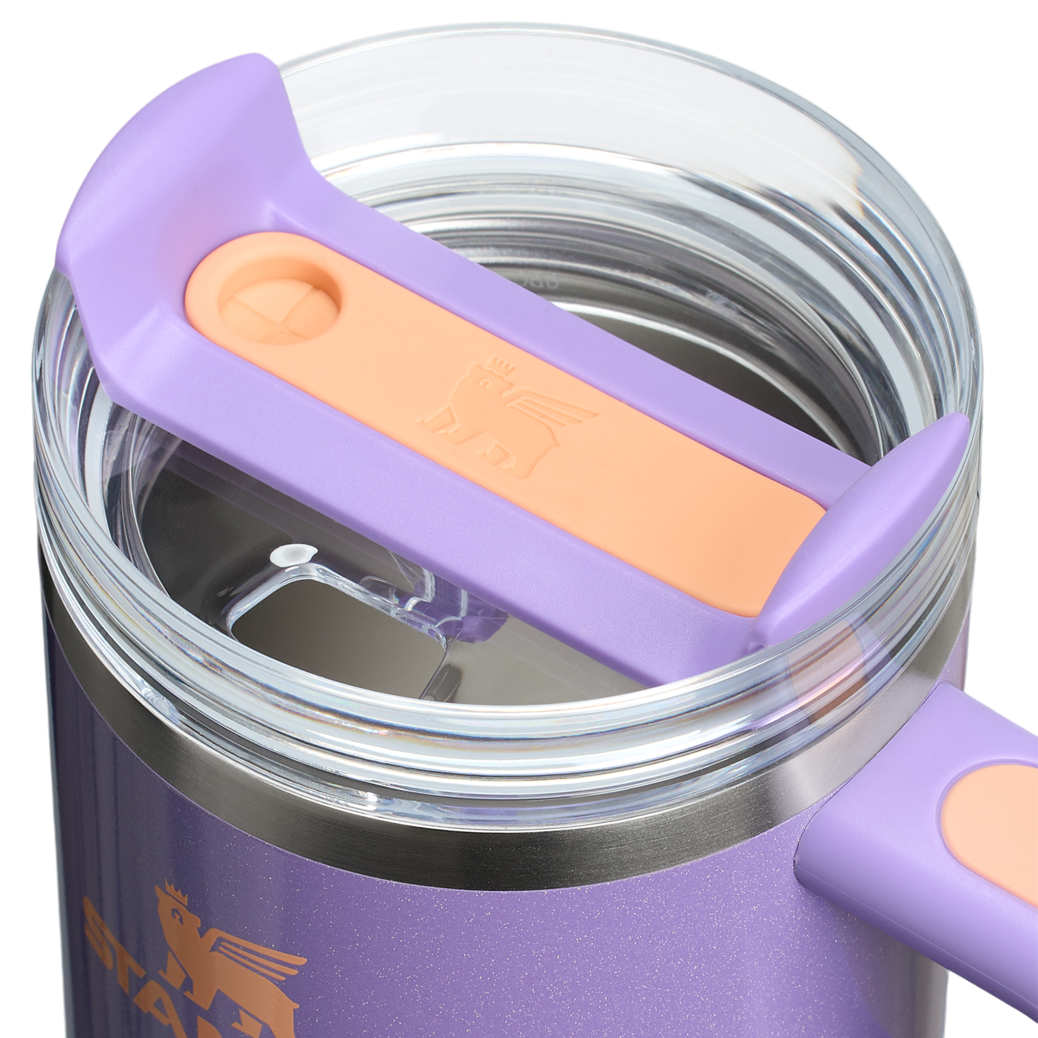 Car-Cup Friendly The Quencher H2.O Flowstate Tumbler with Handle | Stanley Create D309N - FlowState 3-Position Lid Insulated Travel Mug Detail