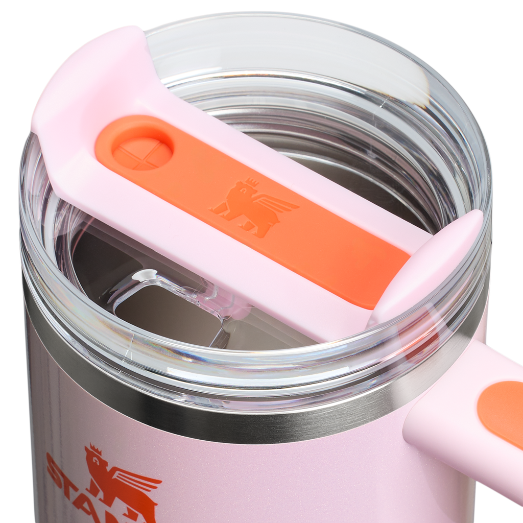 Car-Cup Friendly The Quencher H2.O Flowstate Tumbler with Handle | Stanley Create D309N - FlowState 3-Position Lid Insulated Travel Mug Detail