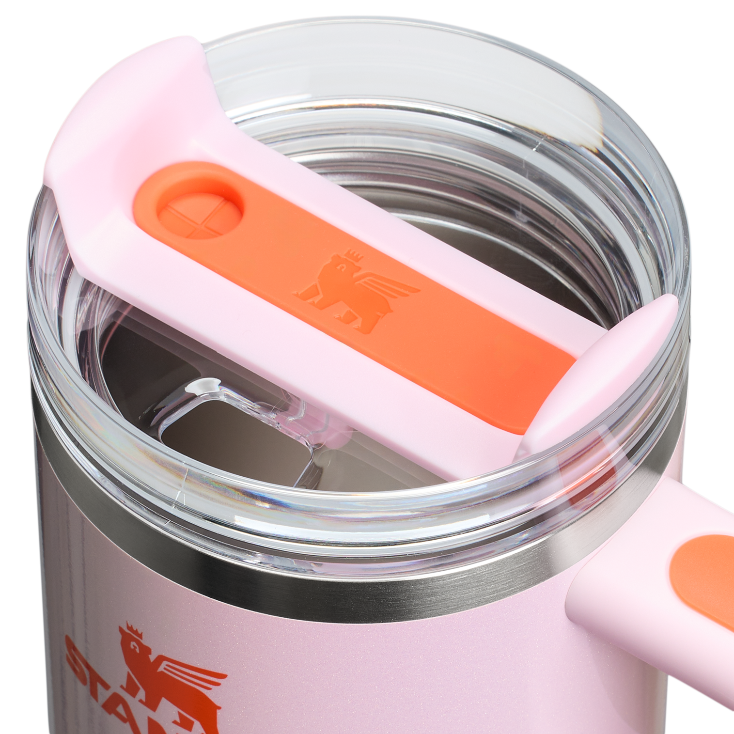 Car-Cup Friendly The Quencher H2.O Flowstate Tumbler with Handle | Stanley Create D309N - FlowState 3-Position Lid Insulated Travel Mug Detail