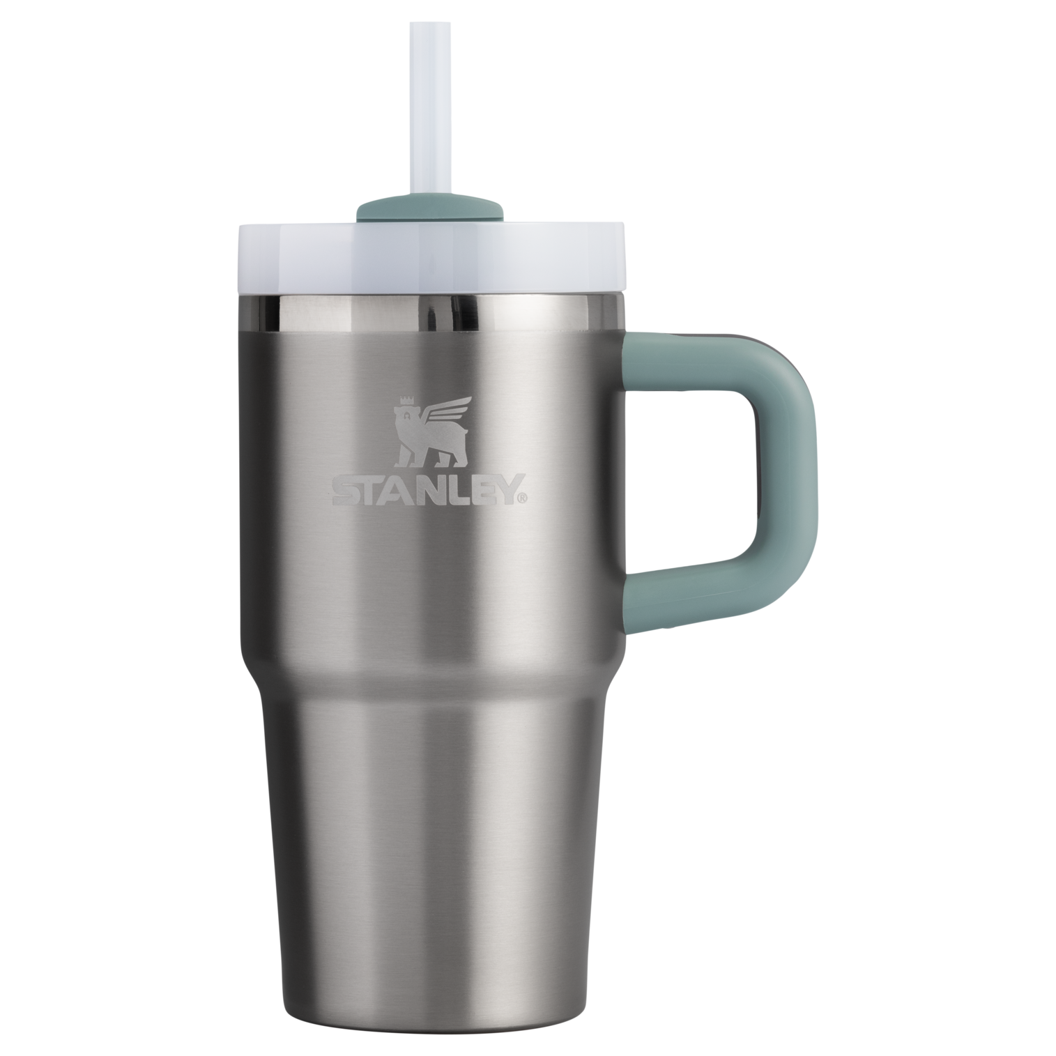 Car-Cup Friendly The Quencher H2.O Flowstate Tumbler with Handle | Stanley Create D309N - FlowState 3-Position Lid Insulated Travel Mug Detail