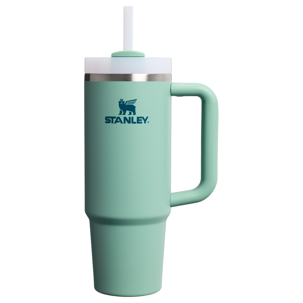 Car-Cup Friendly The Quencher H2.0 Flowstate Tumbler | Stanley Create D331C - Double-Wall Vacuum Insulated Travel Tumbler with Straw - Spring Green
