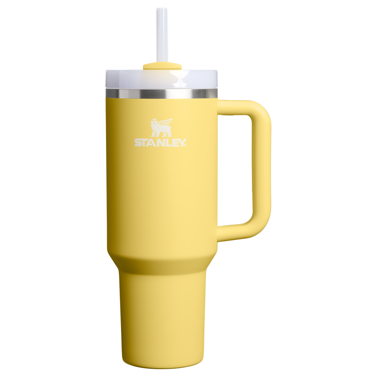 Large Capacity The Quencher H2.0 Flowstate Tumbler  | Stanley Create D332L - Double-Wall Vacuum Insulated Travel Tumbler with Straw - Daffodil