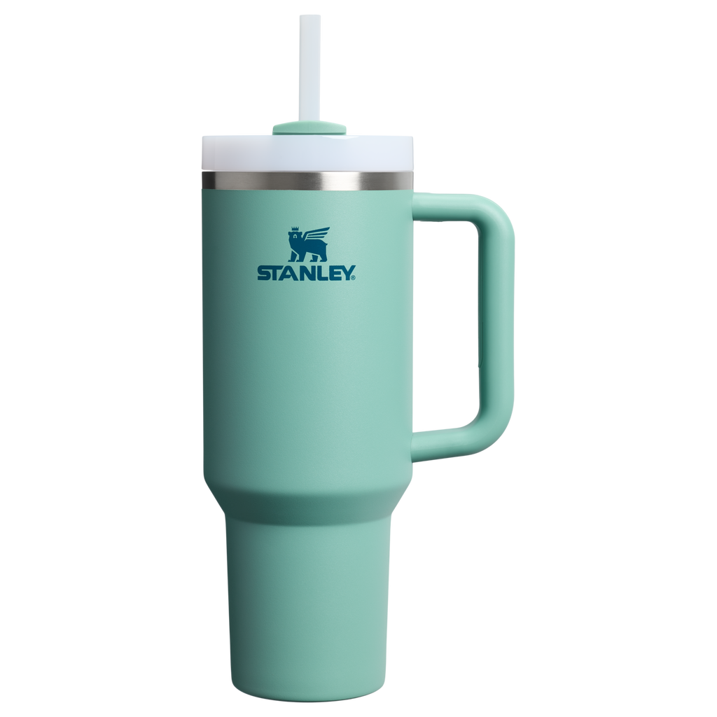 Large Capacity The Quencher H2.0 Flowstate Tumbler  | Stanley Create D332L - Double-Wall Vacuum Insulated Travel Tumbler with Straw - Spring Green