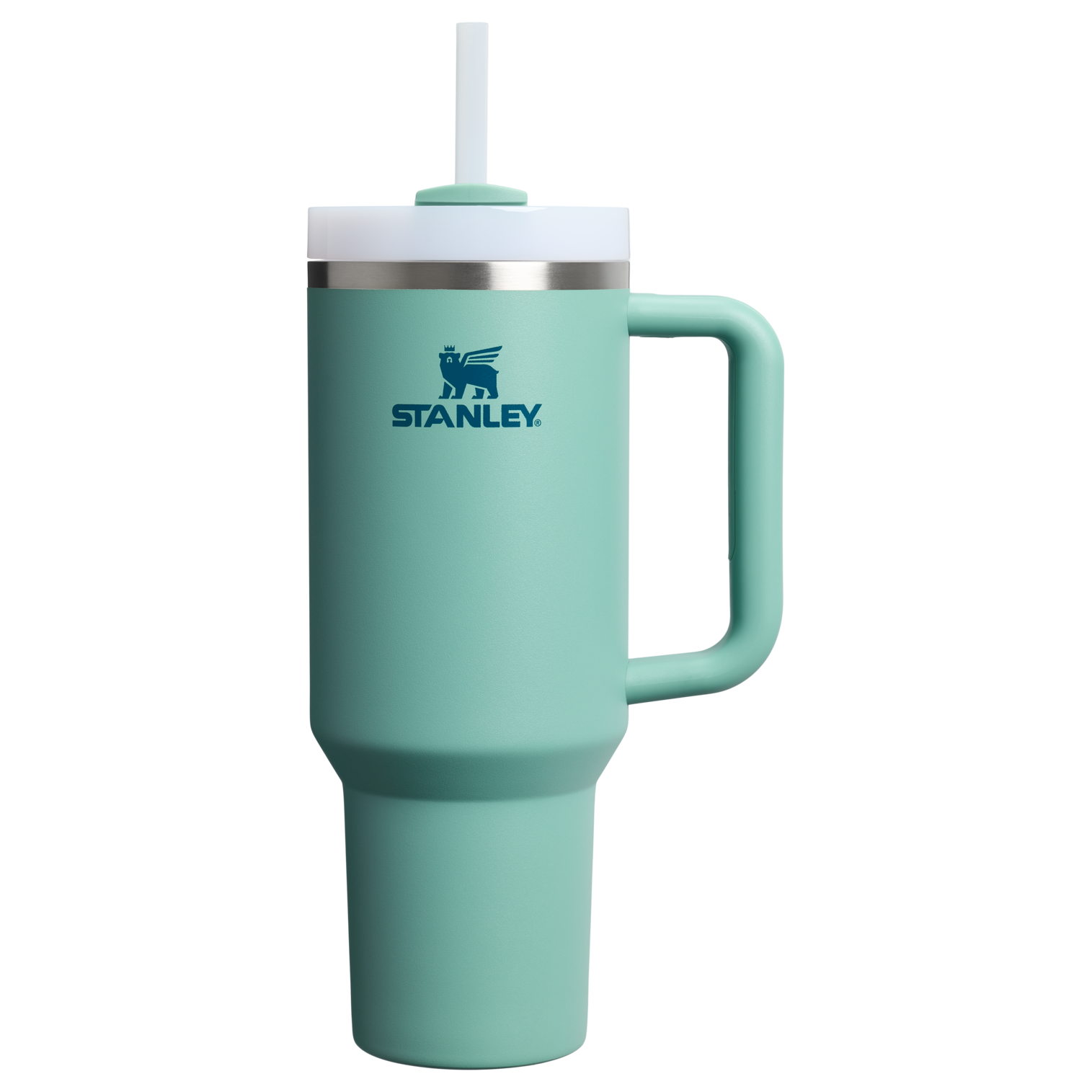 Large Capacity The Quencher H2.0 Flowstate Tumbler  | Stanley Create D332L - Double-Wall Vacuum Insulated Travel Tumbler with Straw - Spring Green