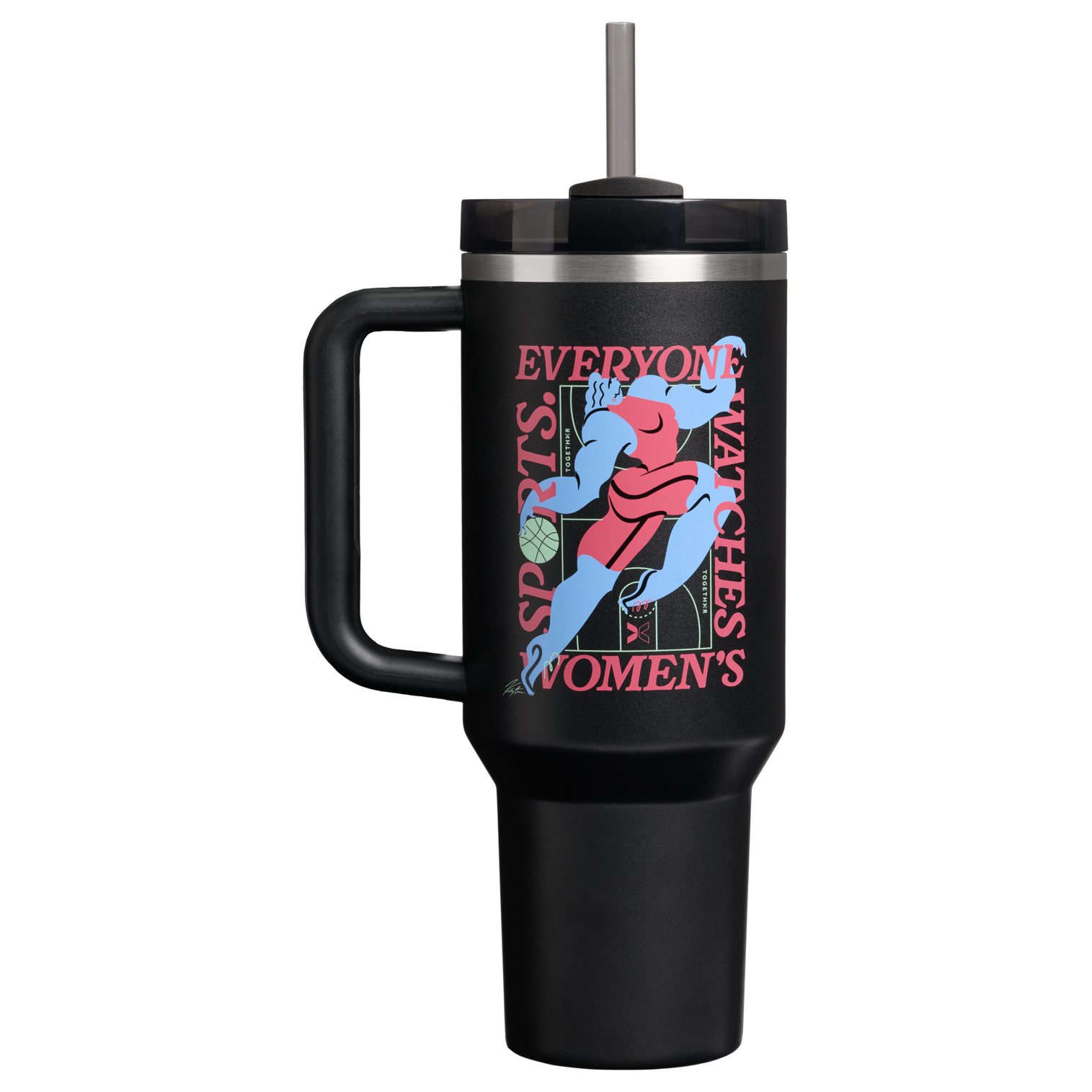 Double-Wall Vacuum The Quencher H2.0 Flowstate Tumbler D340Y - Premium Stainless Steel Straw Cup for All-Day Hydration - Tournament Black