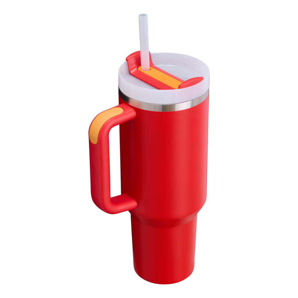 Large Capacity The Quencher H2.0 Flowstate Tumbler  | Stanley Create D332L - Double-Wall Vacuum Insulated Travel Tumbler with Straw Detail