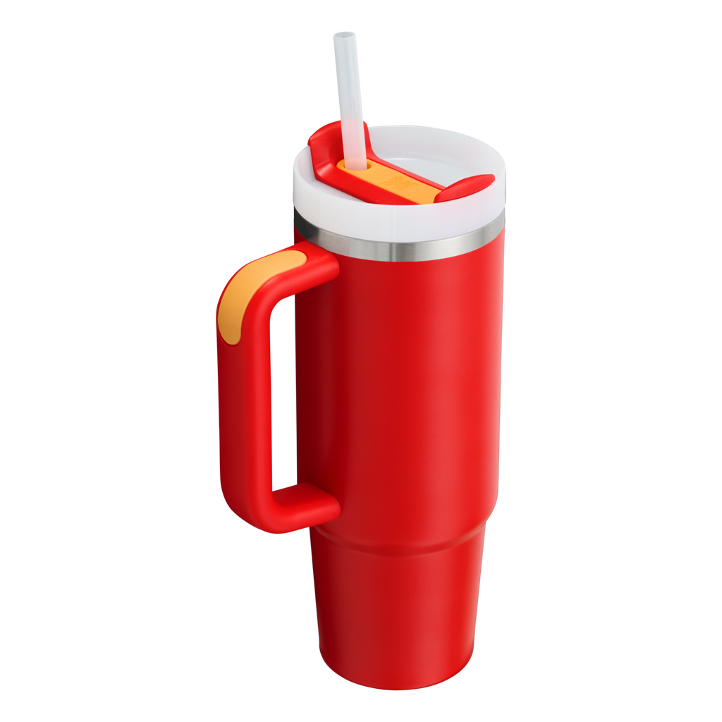 Car-Cup Friendly The Quencher H2.0 Flowstate Tumbler | Stanley Create D331C - Double-Wall Vacuum Insulated Travel Tumbler with Straw Detail