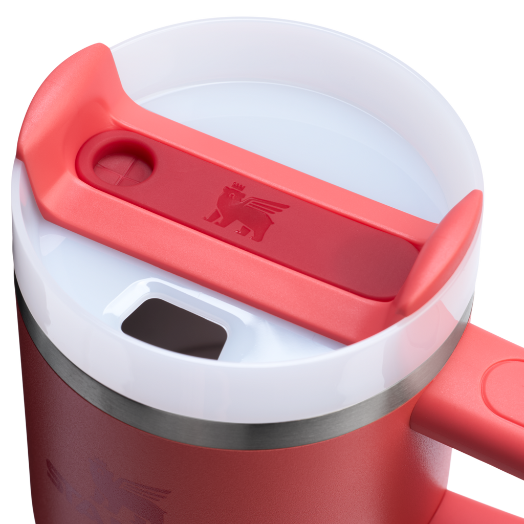 Car-Cup Friendly The Quencher H2.O Flowstate Tumbler with Handle | Stanley Create D309N - FlowState 3-Position Lid Insulated Travel Mug Detail