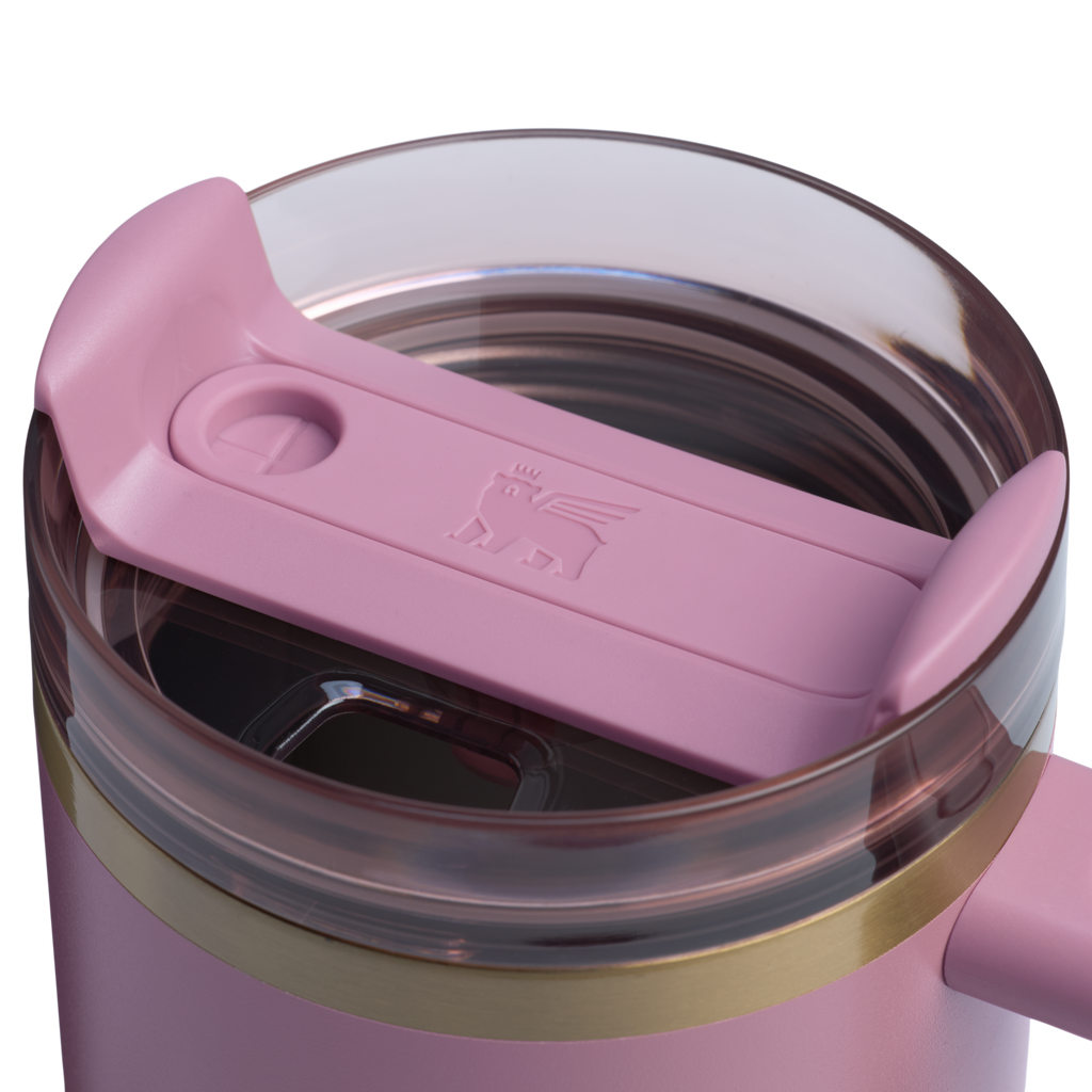 Car-Cup Friendly The Quencher H2.0 Flowstate Tumbler | Stanley Create D331C - Double-Wall Vacuum Insulated Travel Tumbler with Straw Detail