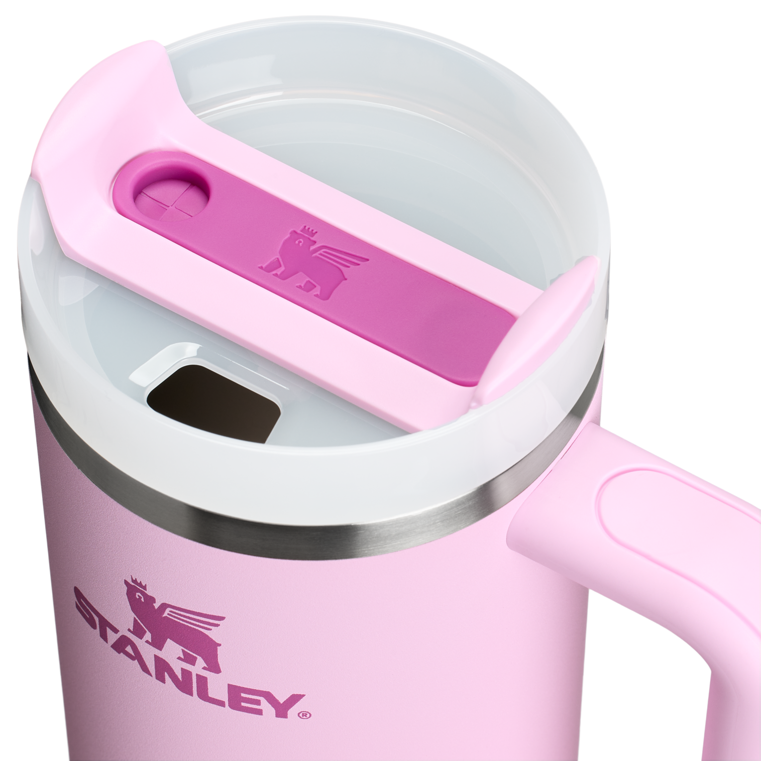 Car-Cup Friendly The Quencher H2.0 Flowstate Tumbler | Stanley Create D331C - Double-Wall Vacuum Insulated Travel Tumbler with Straw Detail