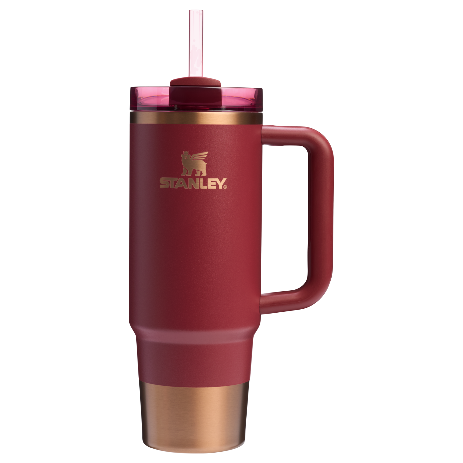 Car-Cup Friendly The Quencher H2.0 Flowstate Tumbler | Stanley Create D331C - Double-Wall Vacuum Insulated Travel Tumbler with Straw Detail