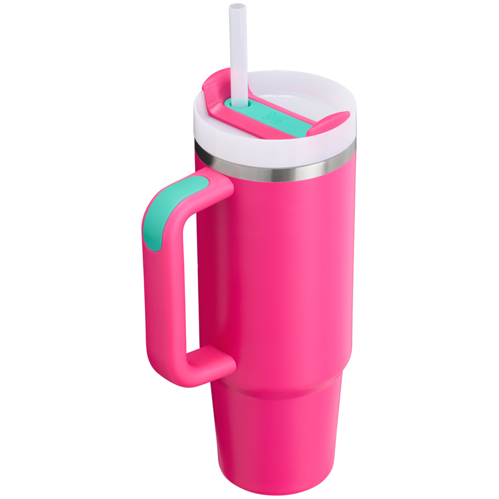 Car-Cup Friendly The Quencher H2.0 Flowstate Tumbler | Stanley Create D331C - Double-Wall Vacuum Insulated Travel Tumbler with Straw Detail