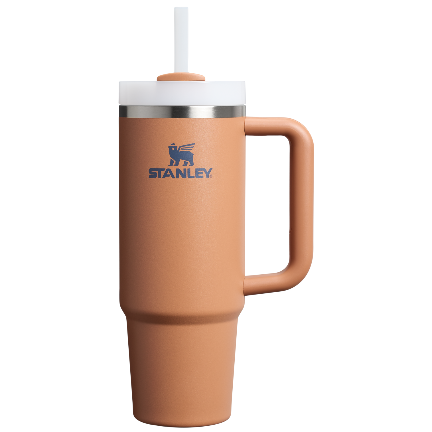 Car-Cup Friendly The Quencher H2.0 Flowstate Tumbler | Stanley Create D331C - Double-Wall Vacuum Insulated Travel Tumbler with Straw - Toast