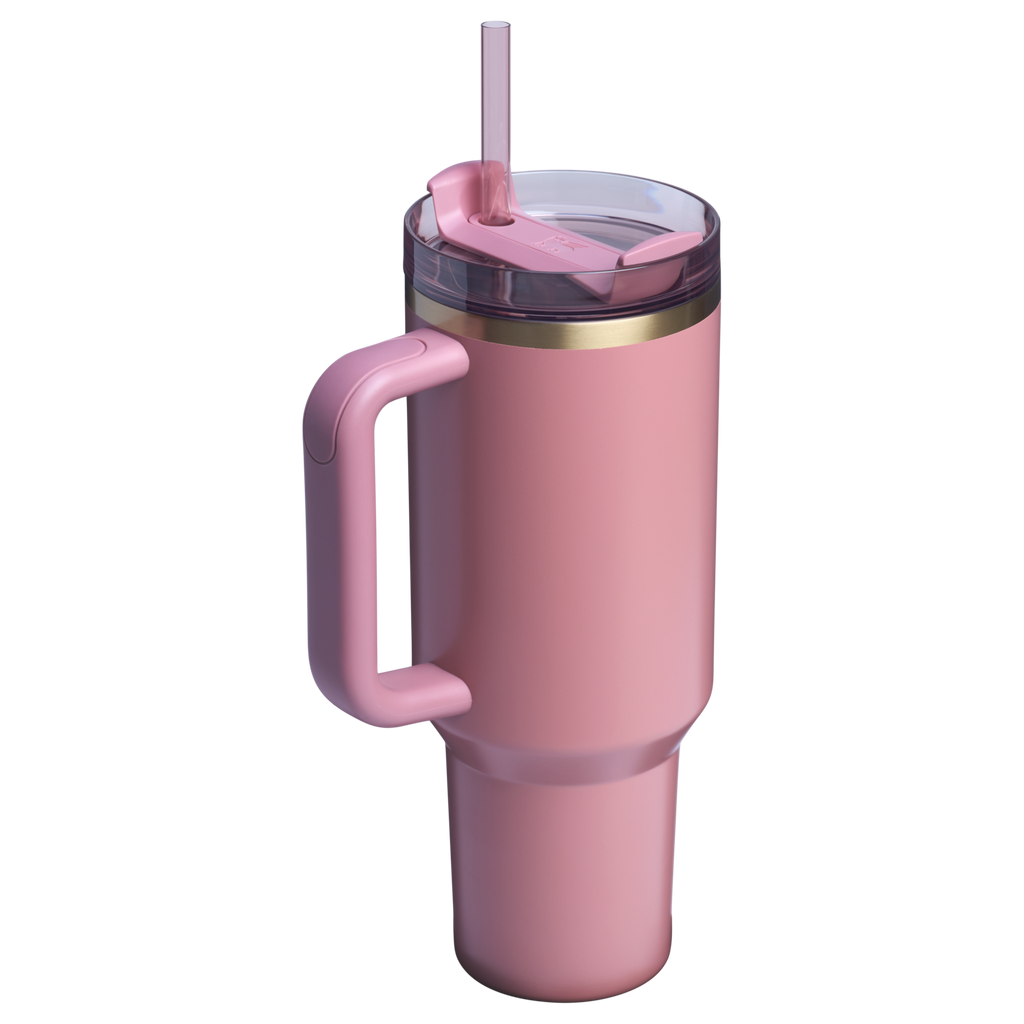 Large Capacity The Quencher H2.0 Flowstate Tumbler  | Stanley Create D332L - Double-Wall Vacuum Insulated Travel Tumbler with Straw Detail