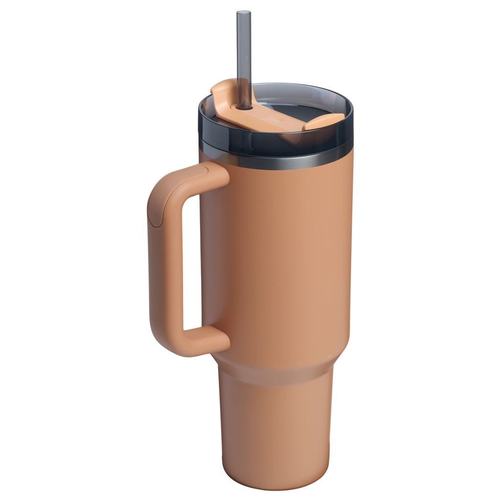 Large Capacity The Quencher H2.0 Flowstate Tumbler  | Stanley Create D332L - Double-Wall Vacuum Insulated Travel Tumbler with Straw Detail