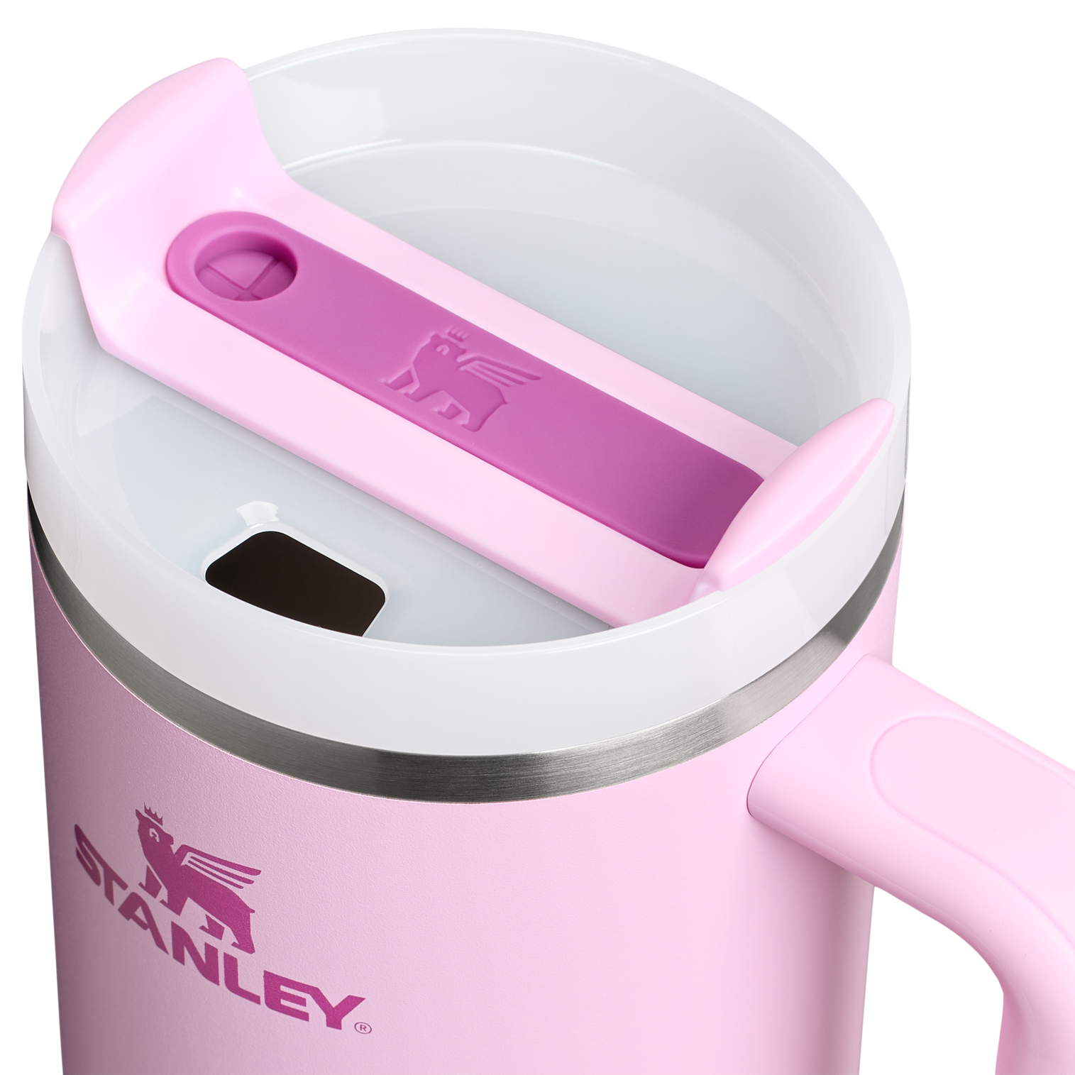Large Capacity The Quencher H2.0 Flowstate Tumbler  | Stanley Create D332L - Double-Wall Vacuum Insulated Travel Tumbler with Straw Detail