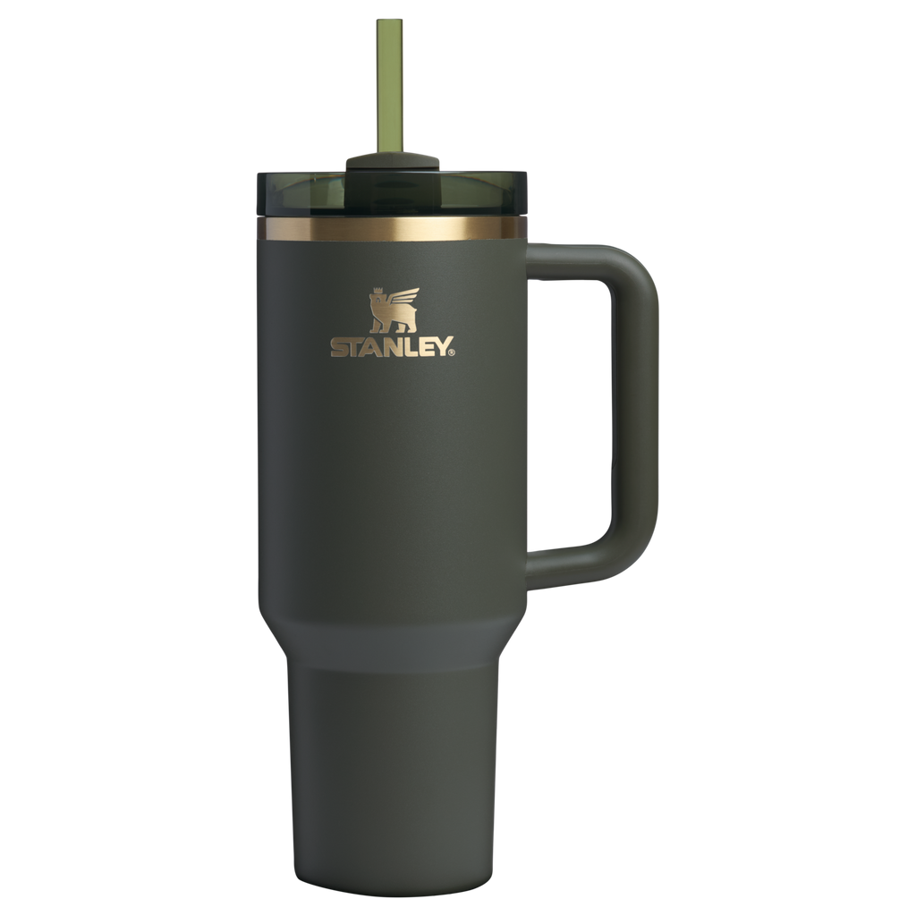 Large Capacity The Quencher H2.0 Flowstate Tumbler  | Stanley Create D332L - Double-Wall Vacuum Insulated Travel Tumbler with Straw Detail