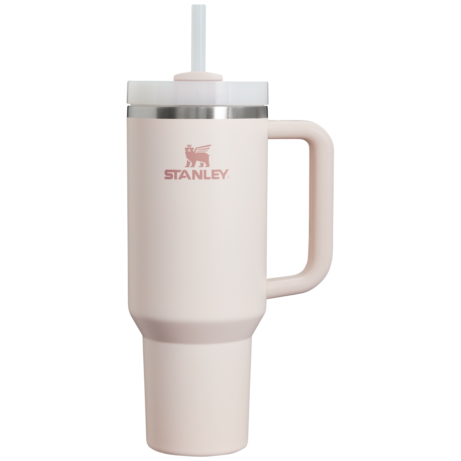 Large Capacity The Quencher H2.0 Flowstate Tumbler  | Stanley Create D332L - Double-Wall Vacuum Insulated Travel Tumbler with Straw - Rose Quartz 2.0