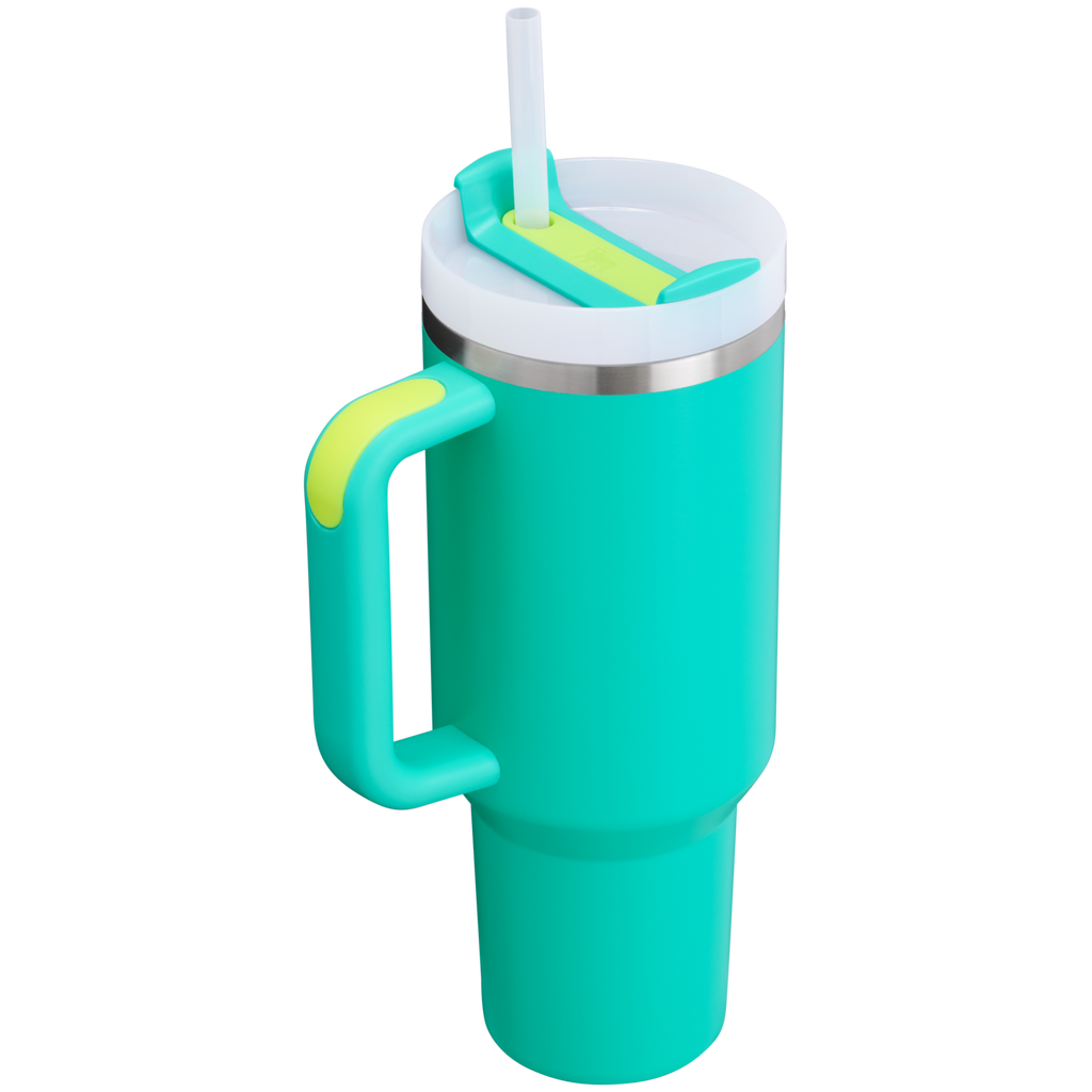Large Capacity The Quencher H2.0 Flowstate Tumbler  | Stanley Create D332L - Double-Wall Vacuum Insulated Travel Tumbler with Straw Detail