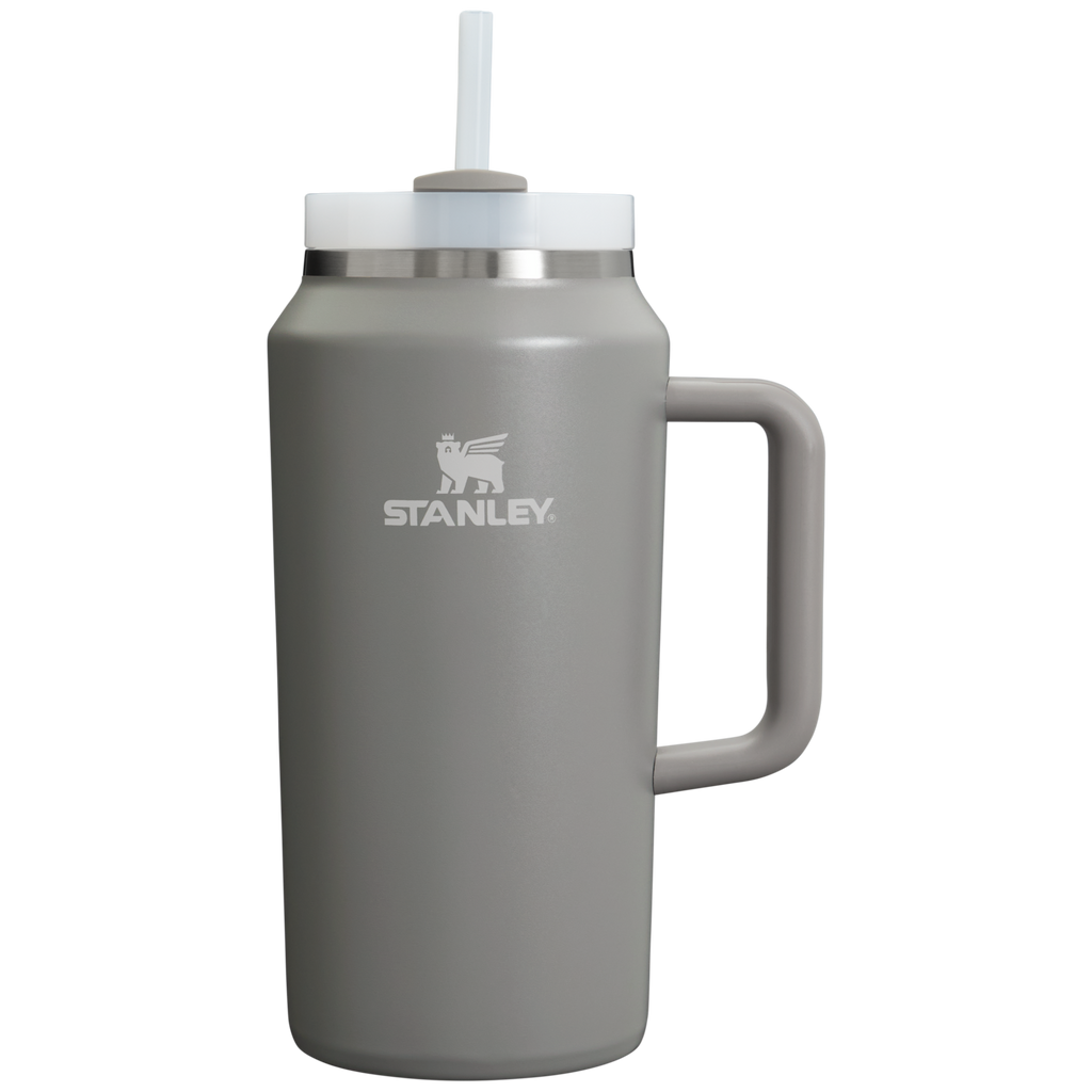 Car-Cup Friendly The Quencher H2.0 Flowstate Tumbler D033Q - Double-Wall Vacuum Insulated Travel Tumbler with Straw - Stone