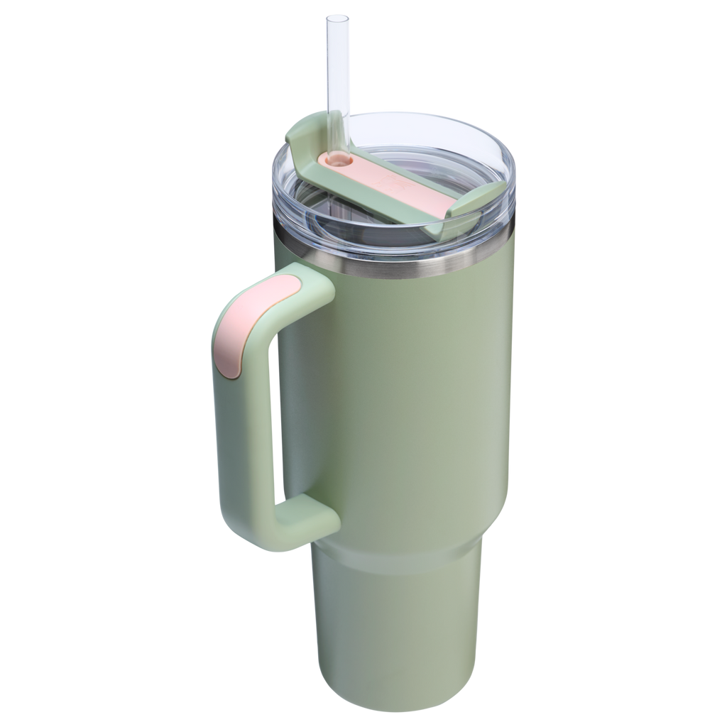 Large Capacity The Quencher H2.0 Flowstate Tumbler  | Stanley Create D332L - Double-Wall Vacuum Insulated Travel Tumbler with Straw Detail