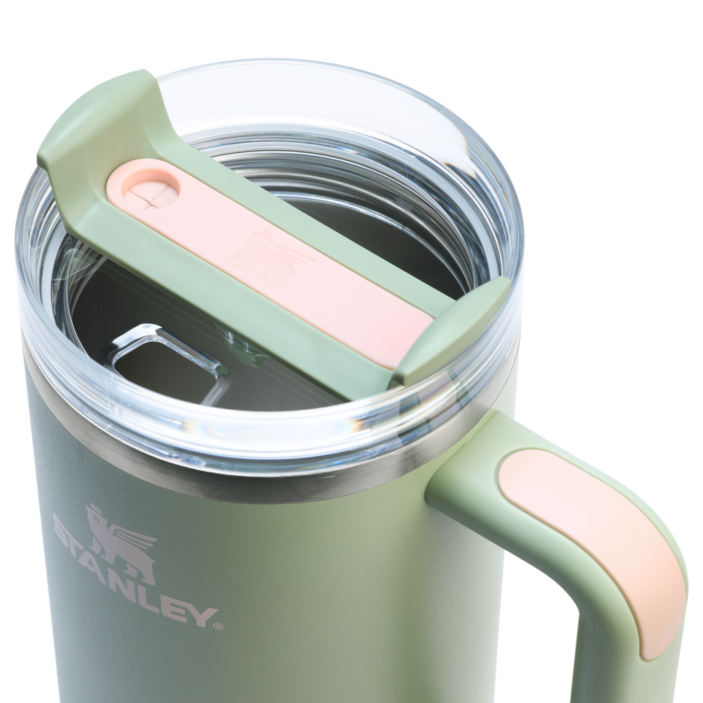 Large Capacity The Quencher H2.0 Flowstate Tumbler  | Stanley Create D332L - Double-Wall Vacuum Insulated Travel Tumbler with Straw Detail
