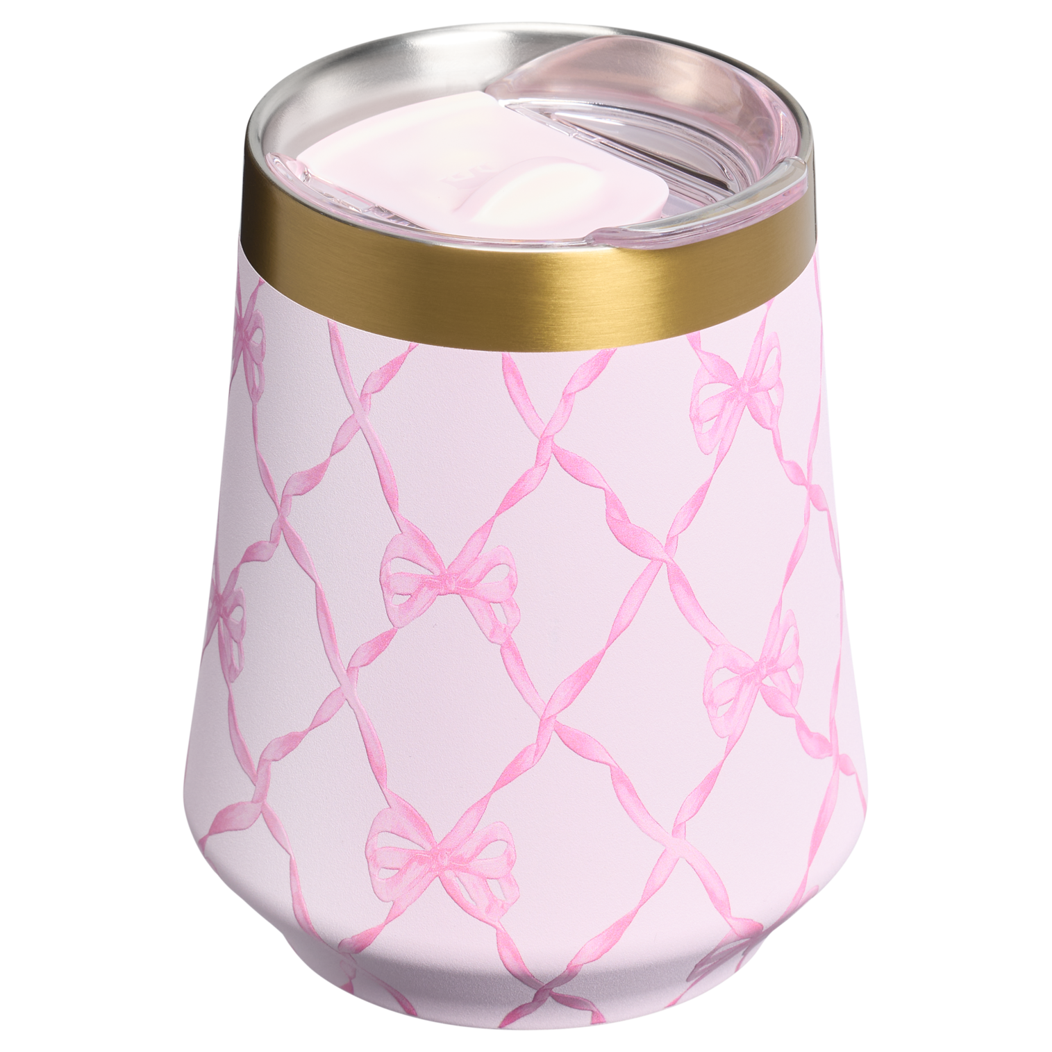 Elegant Stemless Stanley 1913 x LoveShackFancy Holiday Reserve Wine Tumbler D367F - Shatterproof Flavor-Preserving Cocktail Tumbler with Lid Detail