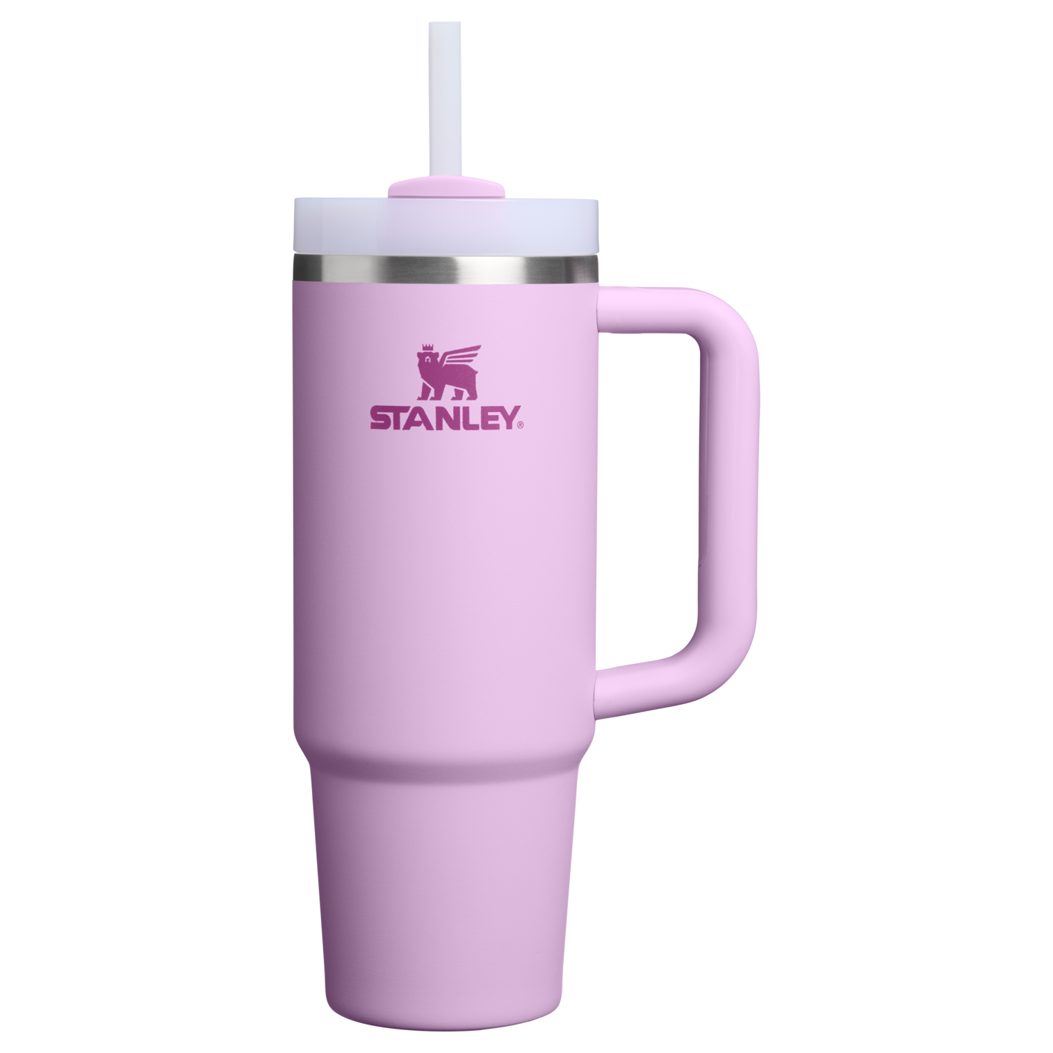Car-Cup Friendly The Quencher H2.0 Flowstate Tumbler | Stanley Create D331C - Double-Wall Vacuum Insulated Travel Tumbler with Straw - Soft Orchid