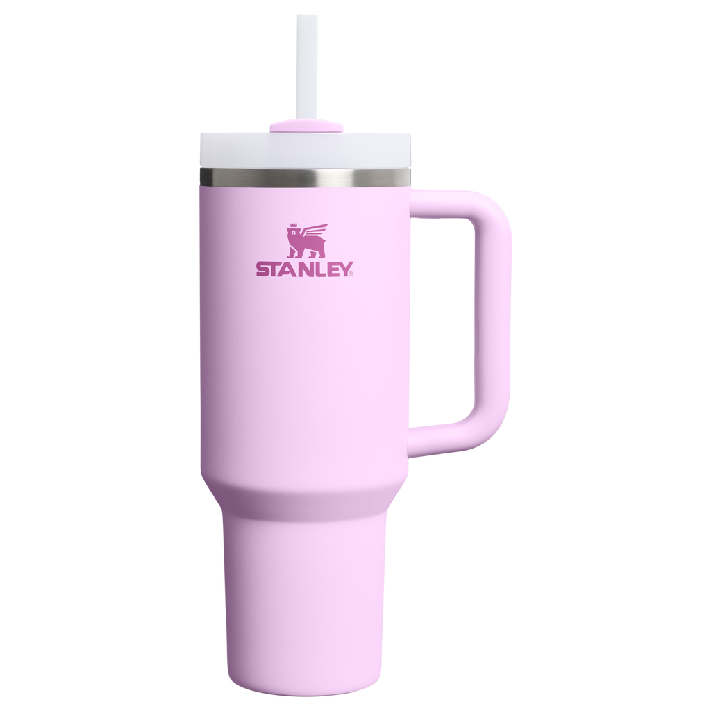 Large Capacity The Quencher H2.0 Flowstate Tumbler  | Stanley Create D332L - Double-Wall Vacuum Insulated Travel Tumbler with Straw - Soft Orchid