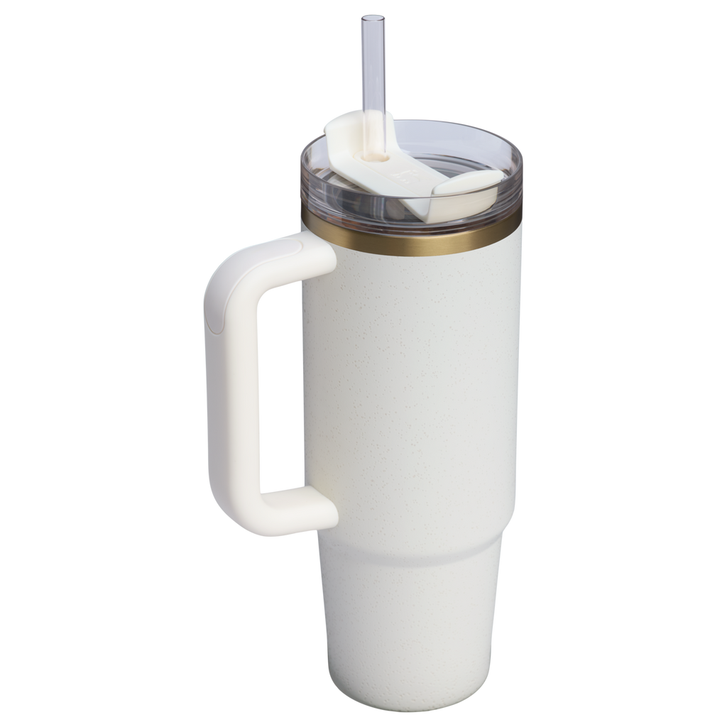 Car-Cup Friendly The Quencher H2.0 Flowstate Tumbler | Stanley Create D331C - Double-Wall Vacuum Insulated Travel Tumbler with Straw Detail