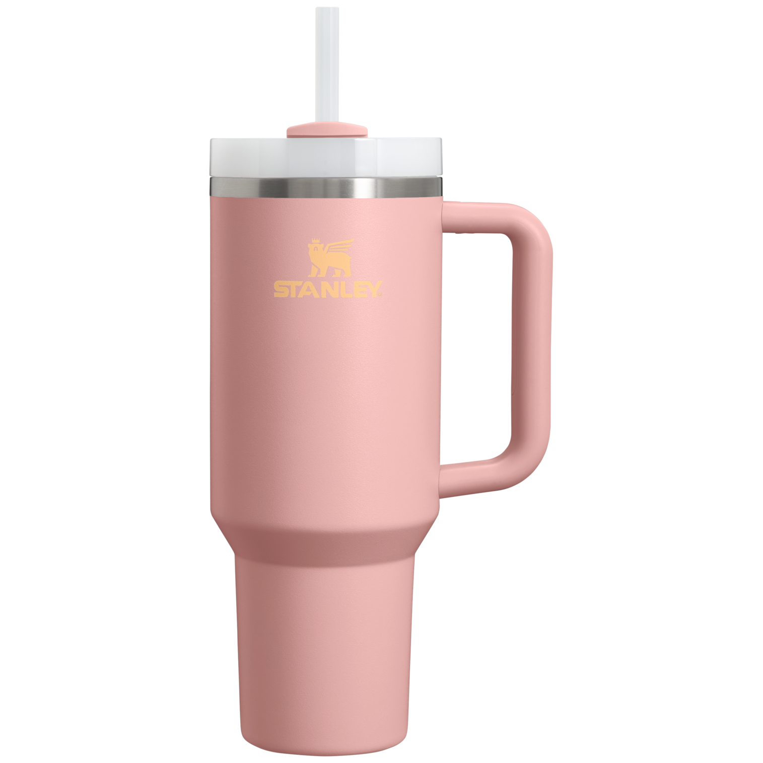 Large Capacity The Quencher H2.0 Flowstate Tumbler  | Stanley Create D332L - Double-Wall Vacuum Insulated Travel Tumbler with Straw - Peach Rose
