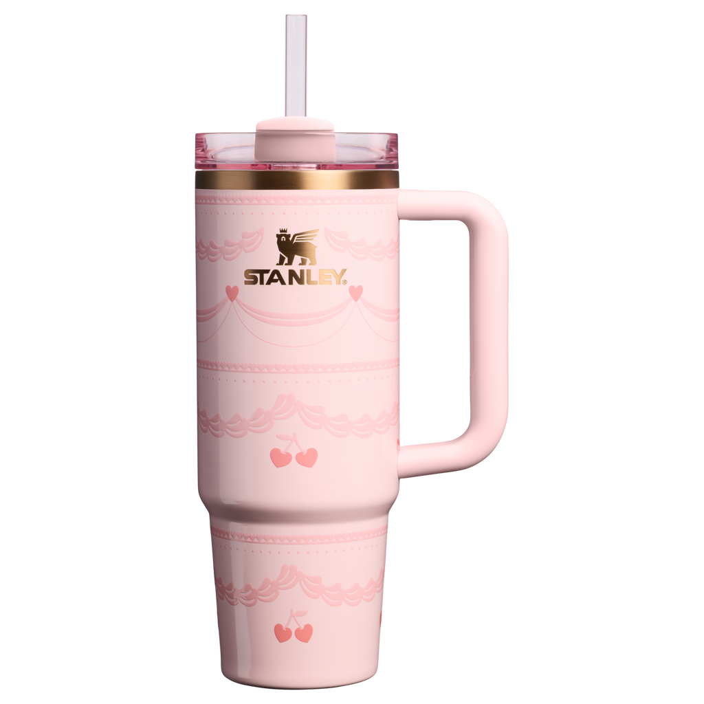 Large Capacity The Valentine’s Day Quencher H2.0 Flowstate Tumbler D232U - Premium Stainless Steel Straw Cup for All-Day Hydration - Pink Velvet Cake