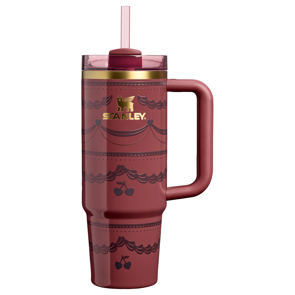 Large Capacity The Valentine’s Day Quencher H2.0 Flowstate Tumbler D232U - Premium Stainless Steel Straw Cup for All-Day Hydration - Red Velvet Cake