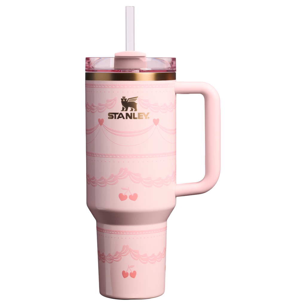 Large Capacity The Valentine’s Day Quencher H2.0 Flowstate Tumbler D231T - Premium Stainless Steel Straw Cup for All-Day Hydration - Pink Velvet Cake