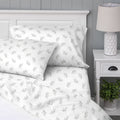 Ultra-Soft 100% Cotton Percale 4-Piece Queen Size Deep Pocket Printed Bed Sheets Set, 1 Fitted, 1 Flat Sheet with 2 Pillowcases,... - Luxury Bed Sheet Set with Deep Pockets - Default Title