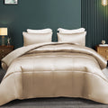 All-Season 3-Piece Reversible Silky Soft King Size Comforter Bedding Set, Luxurious Satin Comforters with 2 Satin Pillowcases, L... - All-Season Down Alternative Comforter Insert - Default Title
