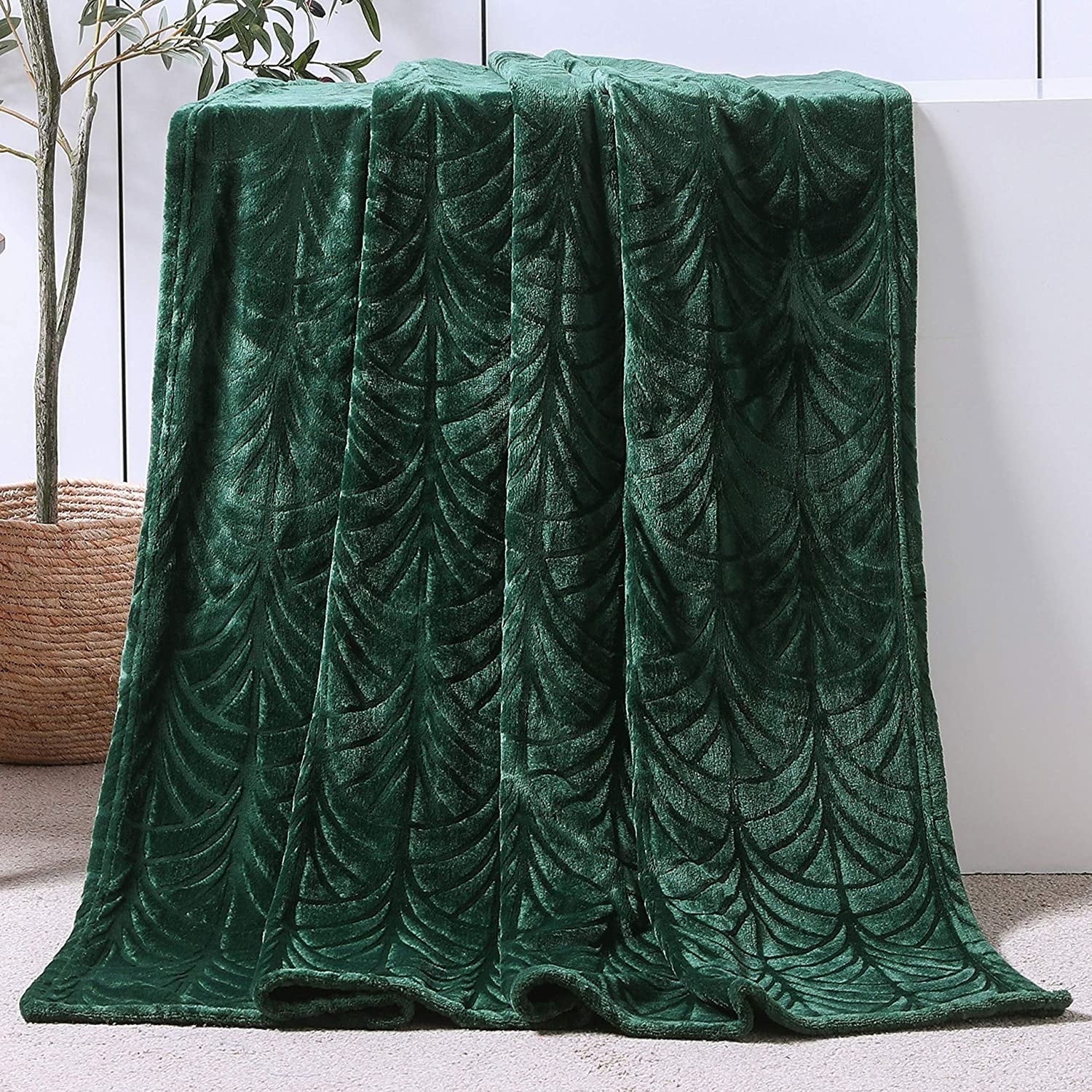 Decorative Knitted Fleece Throw Blanket for Couch, Soft Fluffy Sofa Bed Blanket with Vintage Pattern for All Season, Warm and Lightweigh... - Lightweight Plush Warm Blanket for All Seasons - Default Title