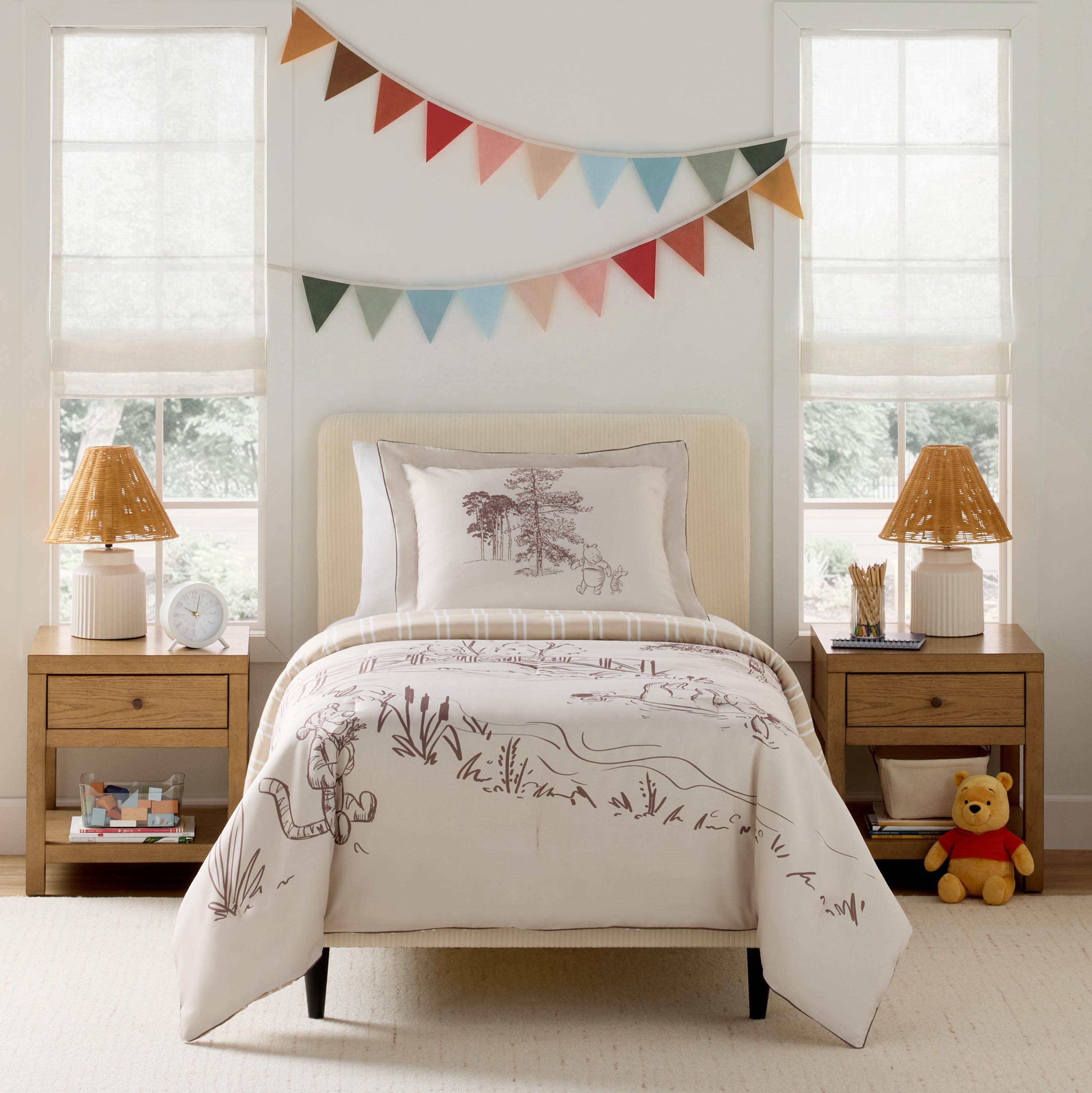 Luxurious Quilted Kids 2 Piece Khaki Comforter and Sham Bedding Set, Twin/Full - Cloud-Like Soft Lightweight Bed Comforter - Default Title
