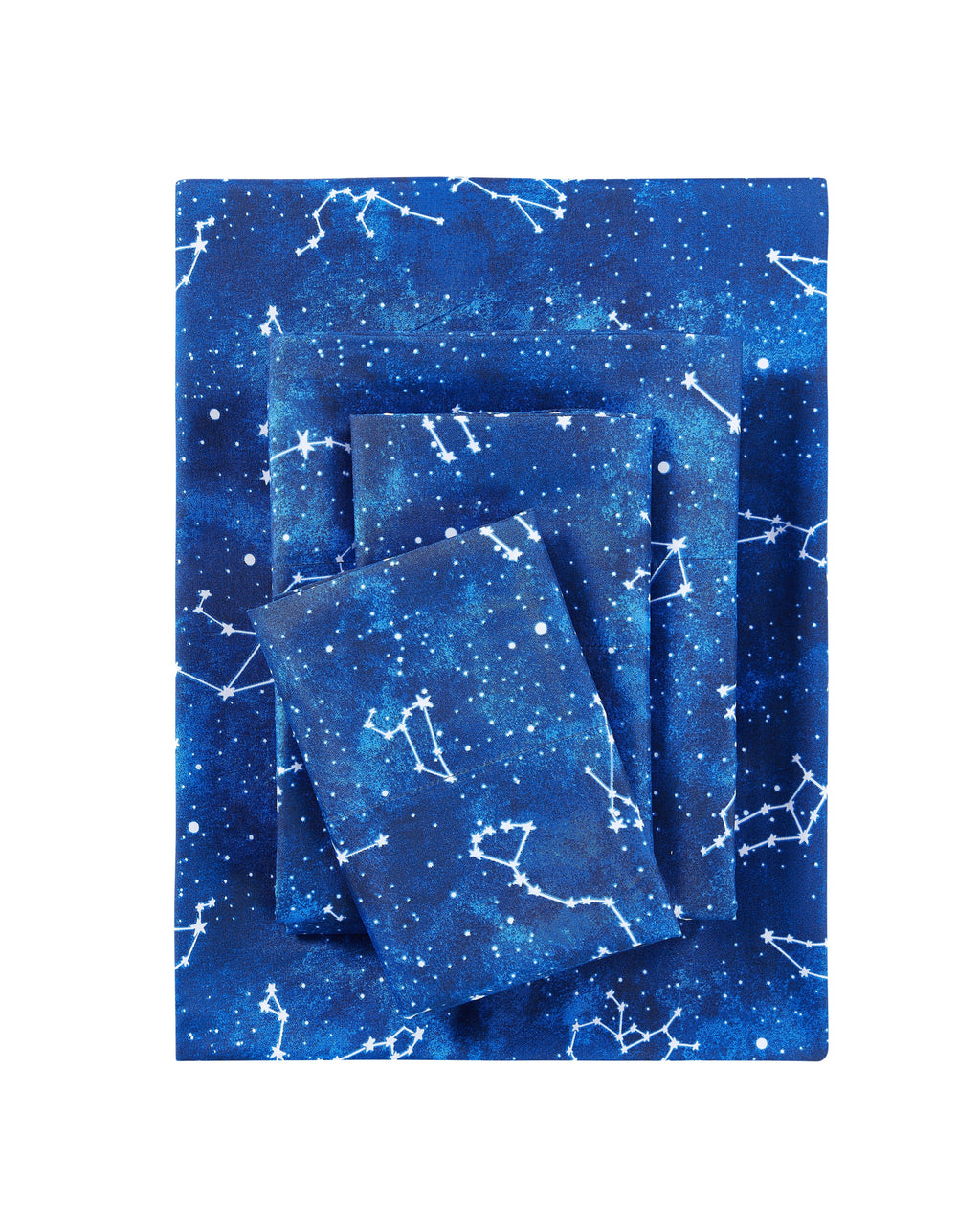 Ultra-Soft Kids Soft Microfiber Sheet Set, Navy Blue Stars, Full, 4 Pieces, Easy Care - Luxury Bed Sheet Set with Deep Pockets - Default Title