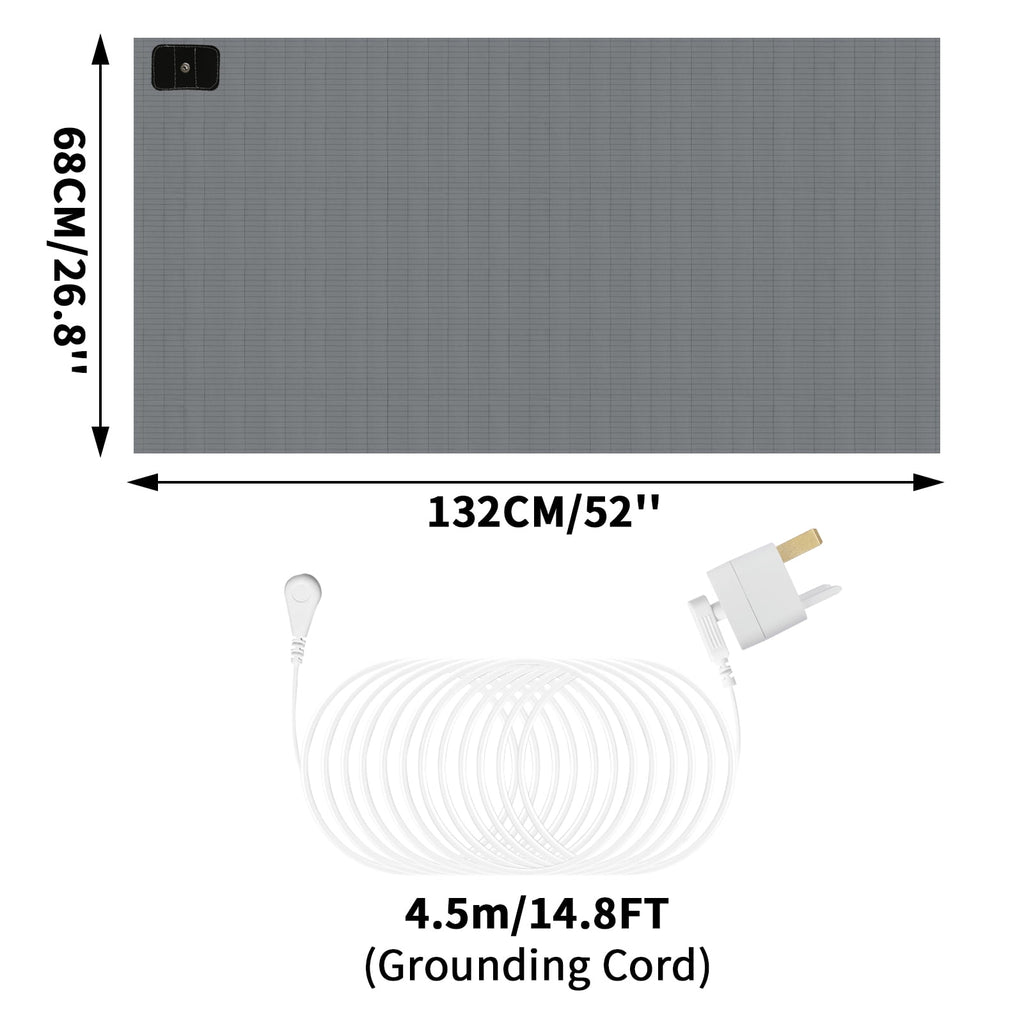 Wrinkle-Resistant Grounding Sheets for All Mattress Sizes, Grounding Mat for Bed 10% Silver Fiber+90% Organic Cotton Grounding Sheets S... - Luxury Bed Sheet Set with Deep Pockets Detail