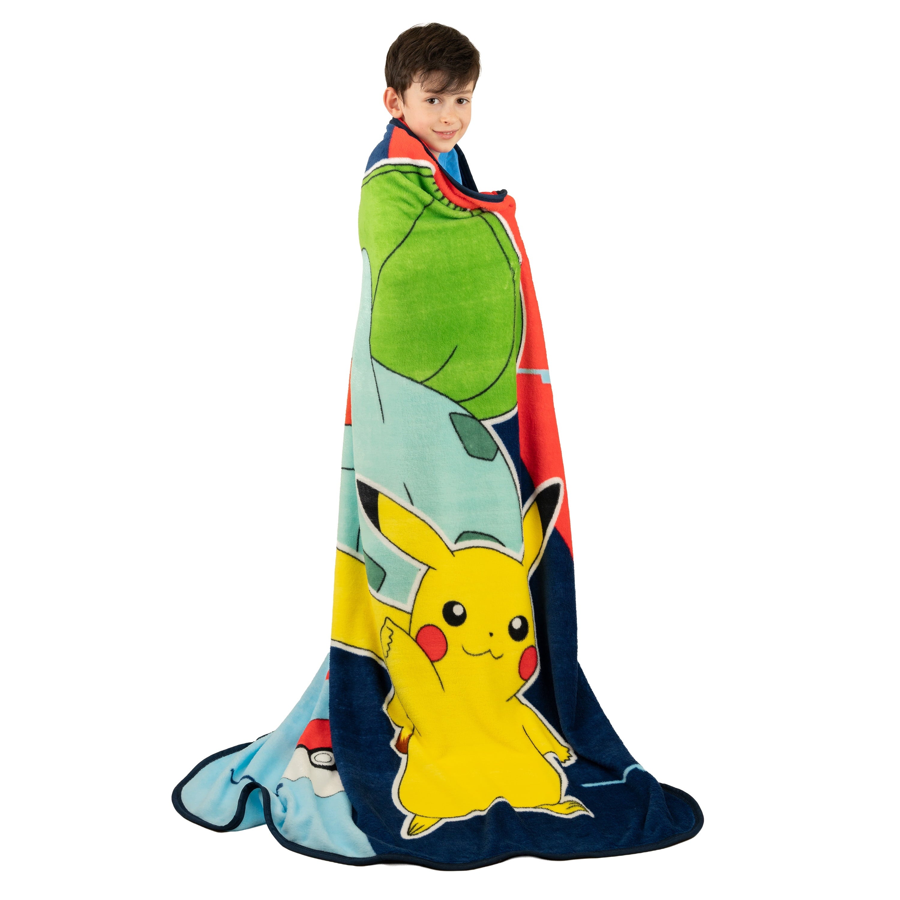 Cozy Fleece Kids Print Fleece Throw Blanket, 46 x 60 - Luxury Knitted Decorative Throw Blanket with Fringes Detail