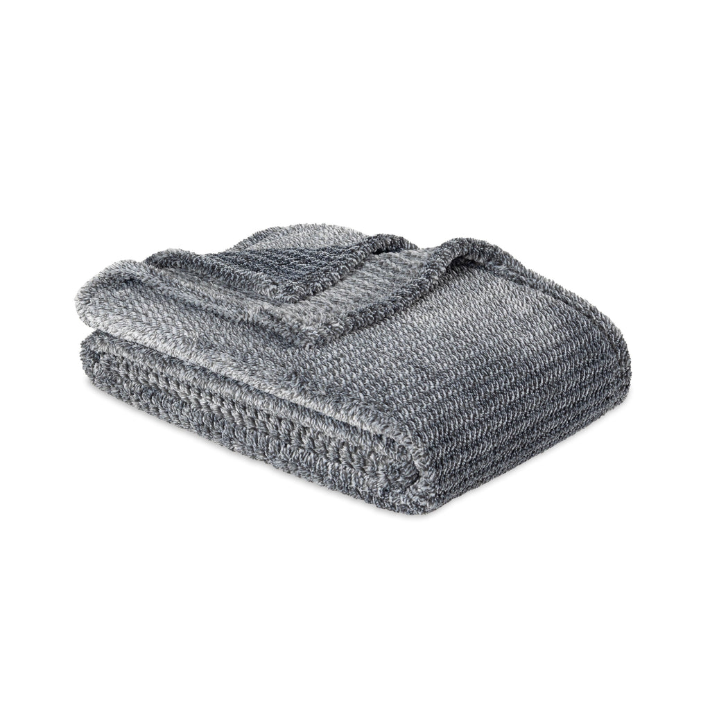 Lightweight Warm Plush Textured Heathered Soft Oversized Throw Blanket, Gray - Lightweight Plush Warm Blanket for All Seasons Detail