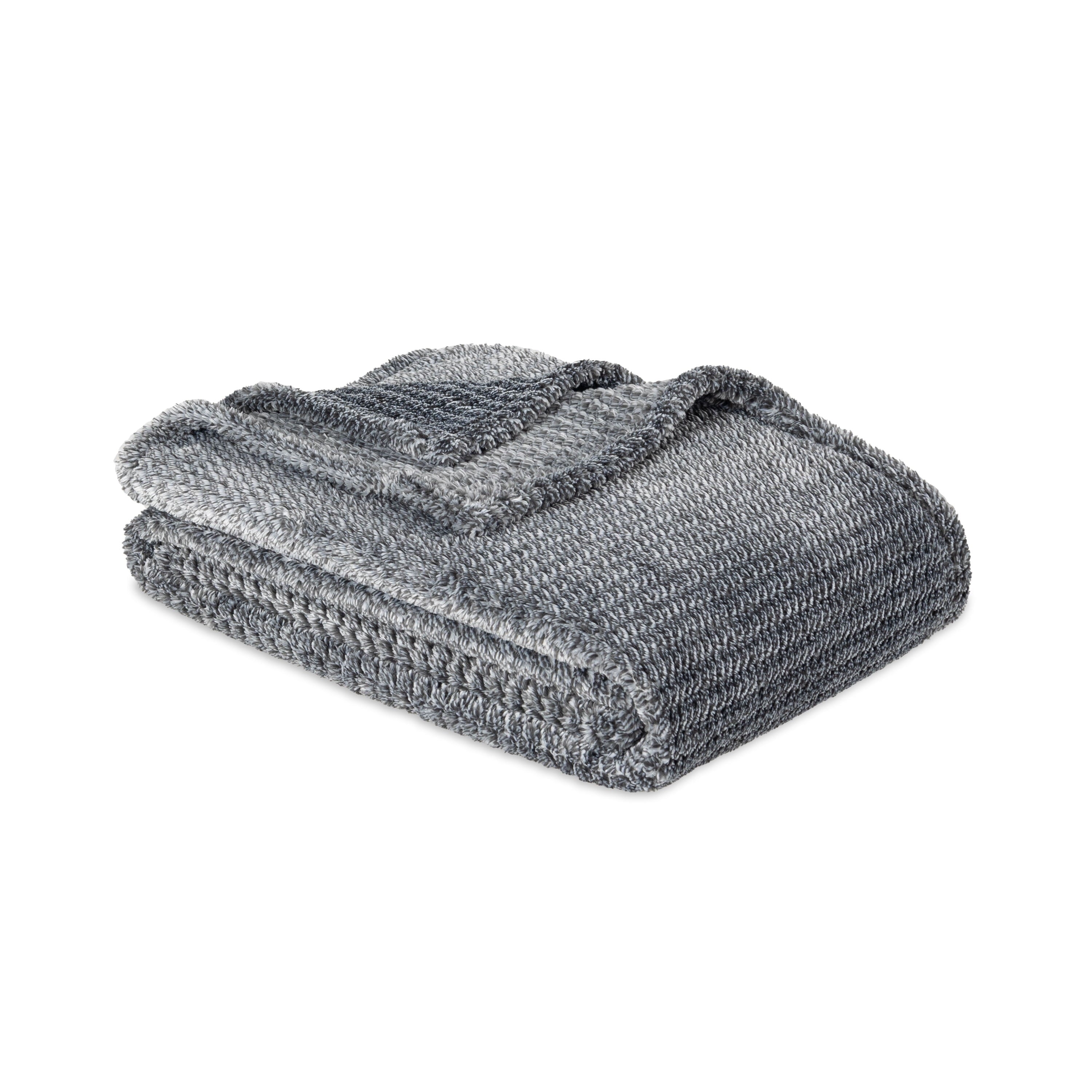 Lightweight Warm Plush Textured Heathered Soft Oversized Throw Blanket, Gray - Lightweight Plush Warm Blanket for All Seasons Detail