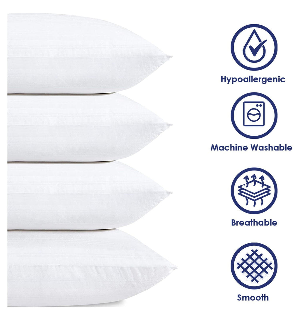 Ergonomic Memory Foam 2-Pack Hypoallergenic Down-Alternative, Throw Pillow Inserts (20" x 20") - Orthopedic Shredded Foam Bed Pillow Set Detail