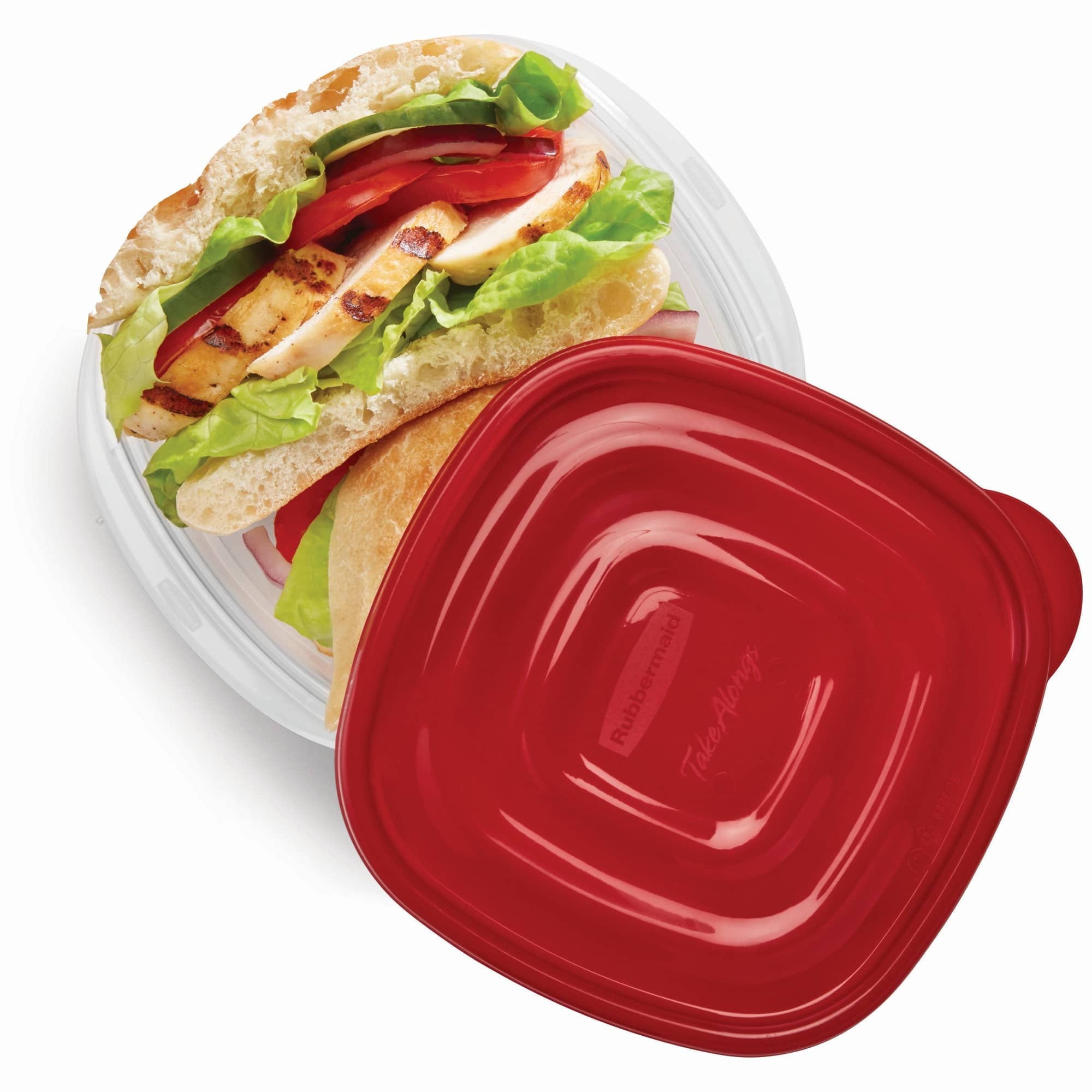 Whimsical Doughnut 2.9-Cup Square Food Storage Containers, Ruby Red, 4 Pack - Squishy Dohnut Sweet Treat Shaped Stress Toy Detail